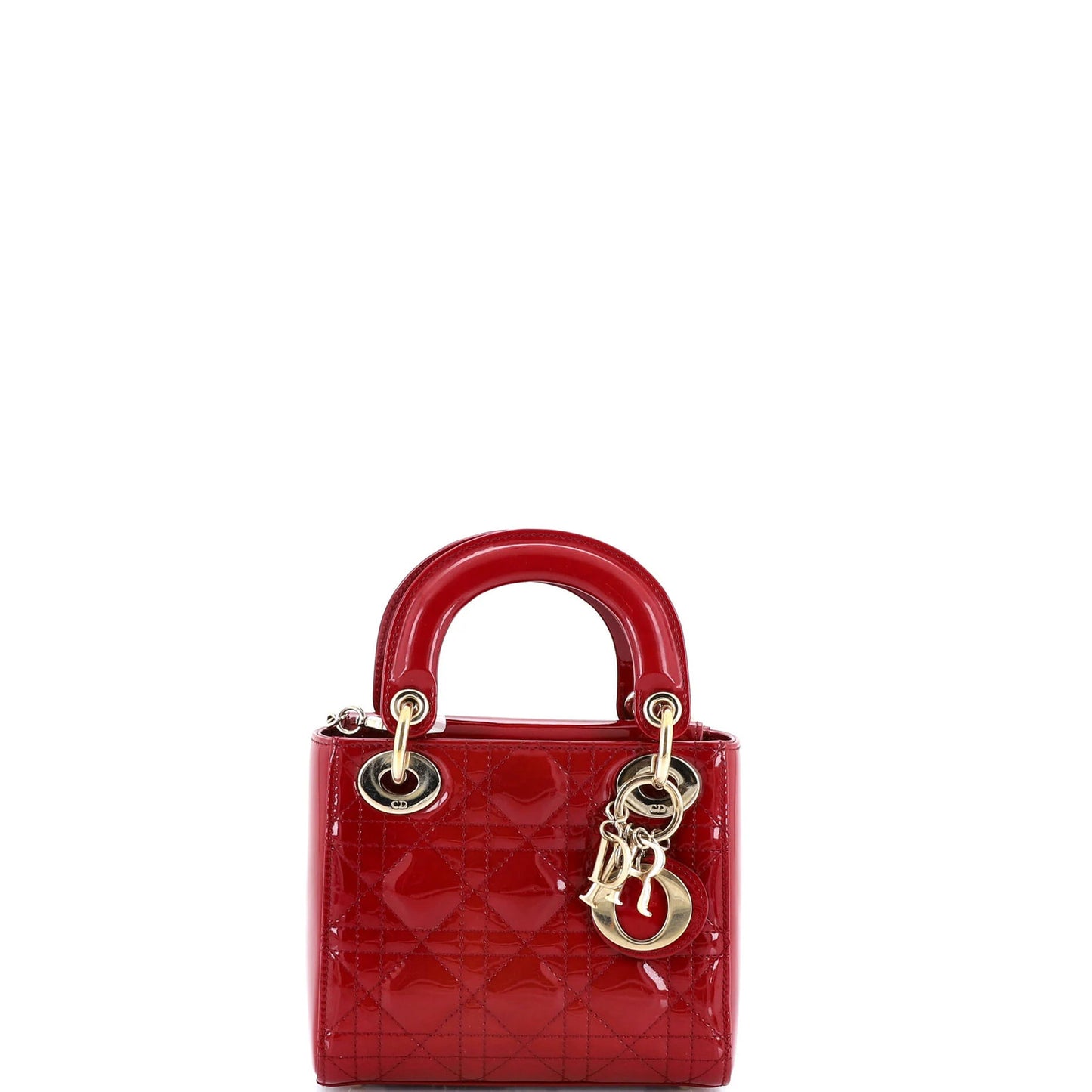 Christian Dior Lady Dior Chain Bag Cannage Quilt Patent Mini