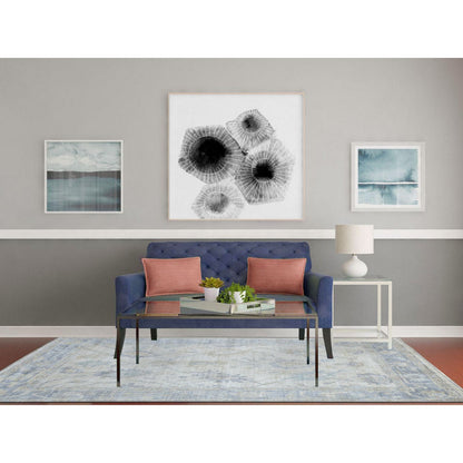 5'10"X8'9" Ivory Pure Wool Angora Oushak Hand Knotted Rug