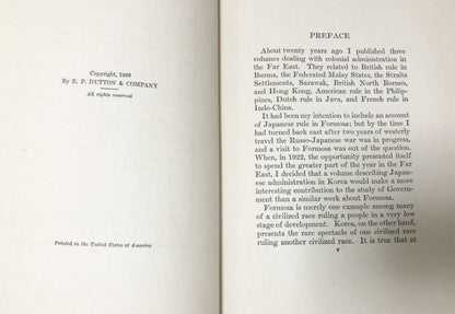 The New Korea 1926 Alleyne Ireland Colonial Study Of Korea Under Japanese Rule F