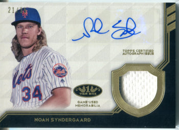 Noah Syndergaard Autographed 2018 Topps Tier One