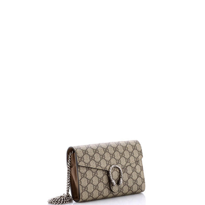 Gucci Dionysus Chain Wallet Gg Coated Canvas Small