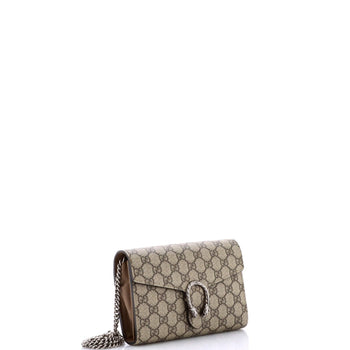Gucci Dionysus Chain Wallet Gg Coated Canvas Small