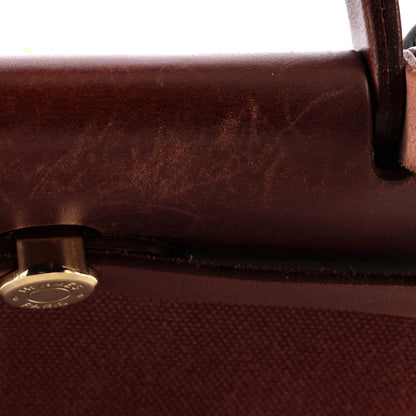 Hermes Herbag Toile And Leather Pm