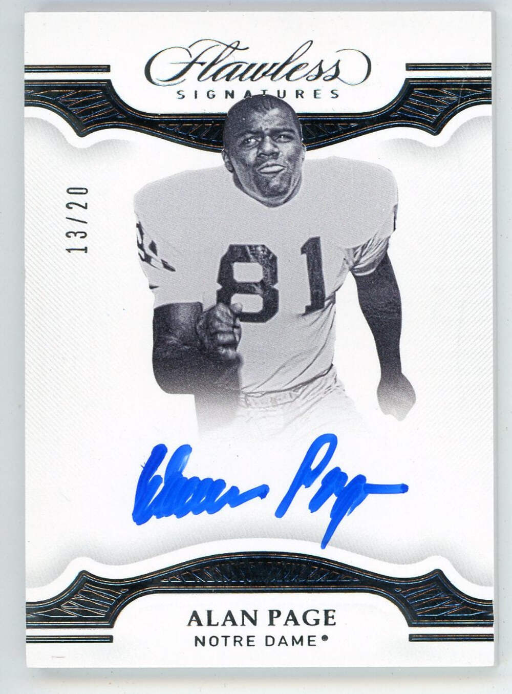 Alan Page 2019 Panini Flawless Autographed #1