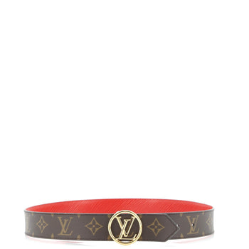 Louis Vuitton Lv Circle Reversible Belt Monogram Canvas And Leather Medium