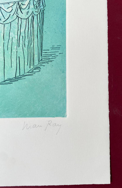 Man Ray Acquaforte Hand Signed Numbered Pencil Rare Le-Corbusier