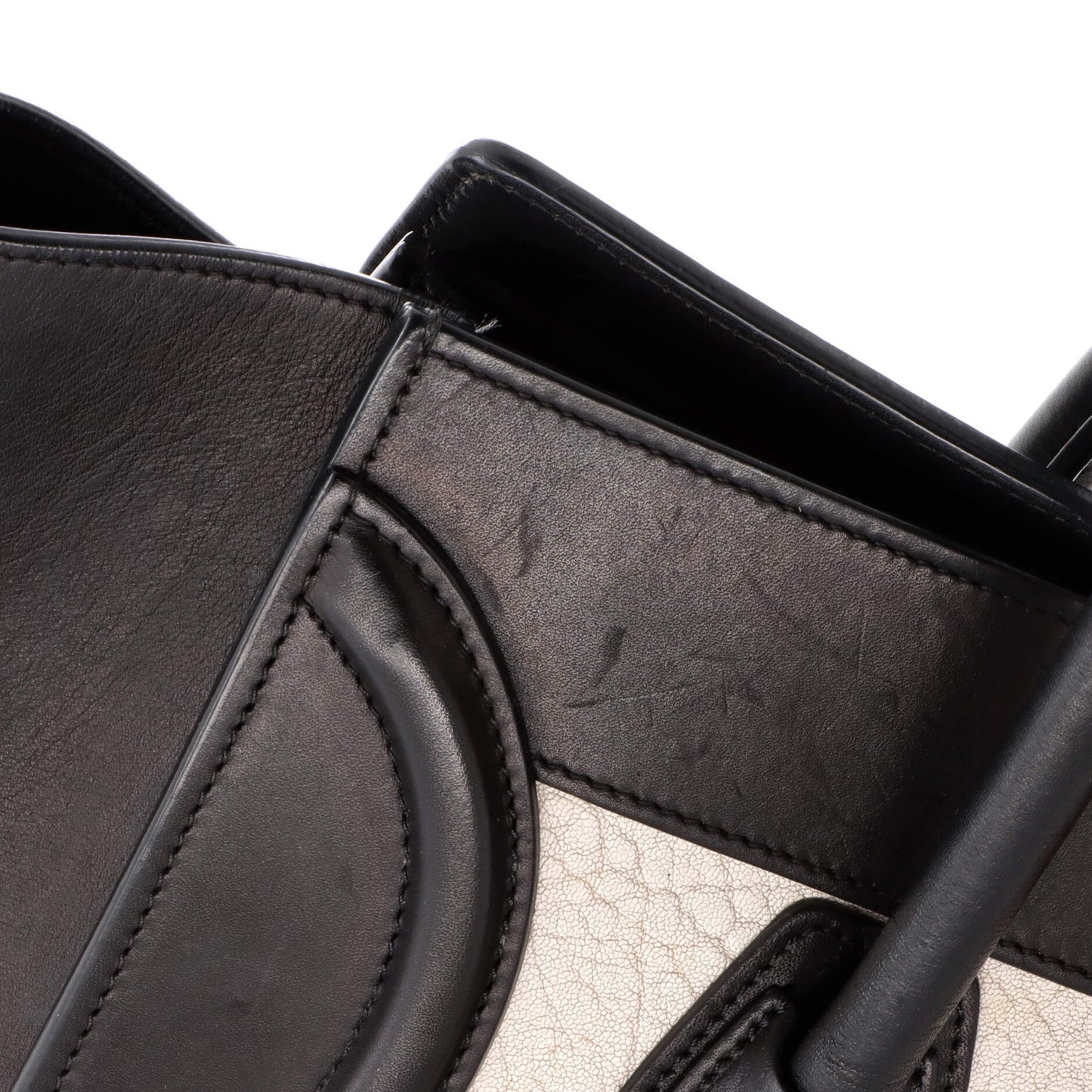 Celine Bicolor Luggage Bag Leather Micro