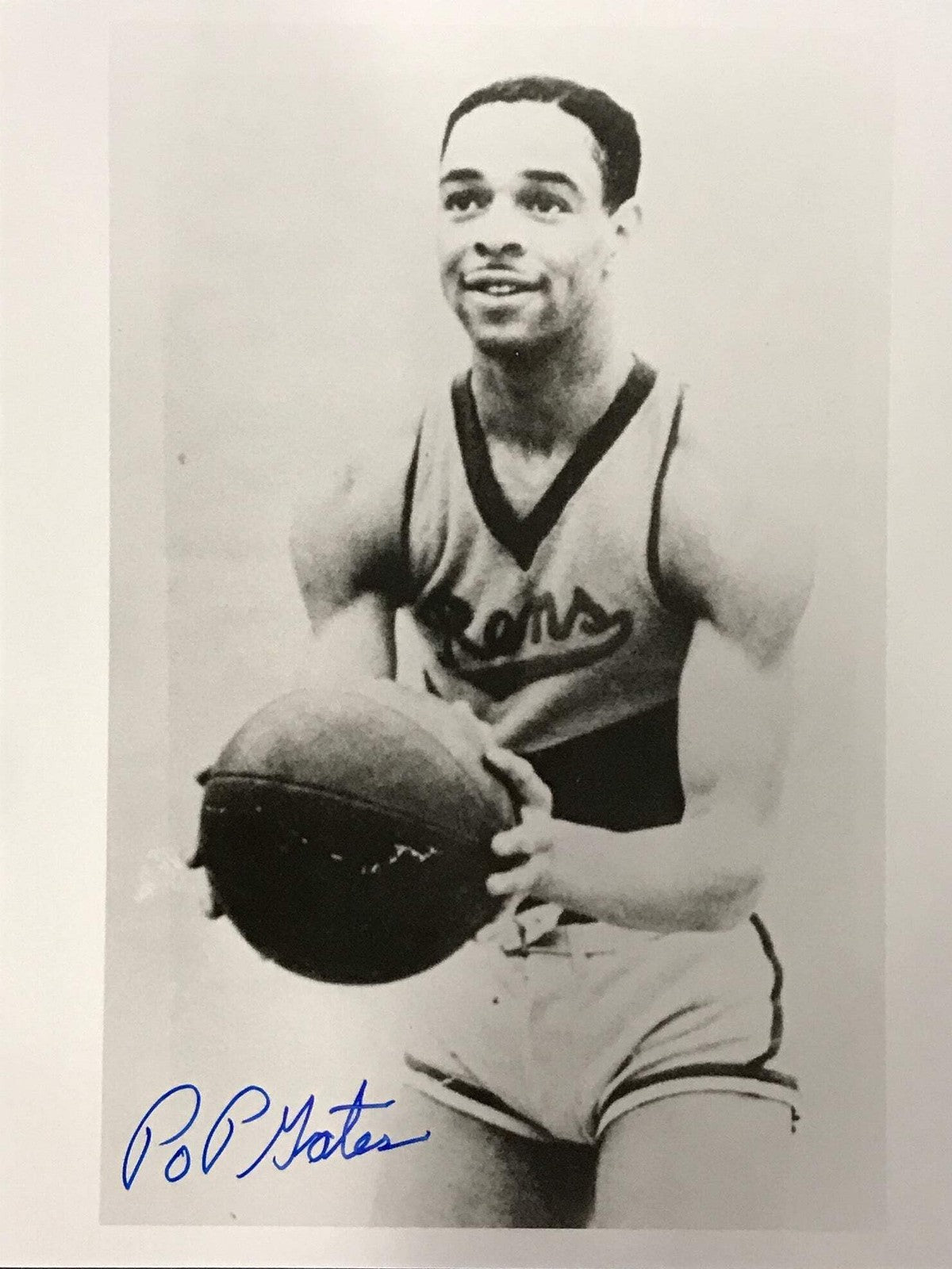 Pop Gates Autographed 8X10 B&W Photo