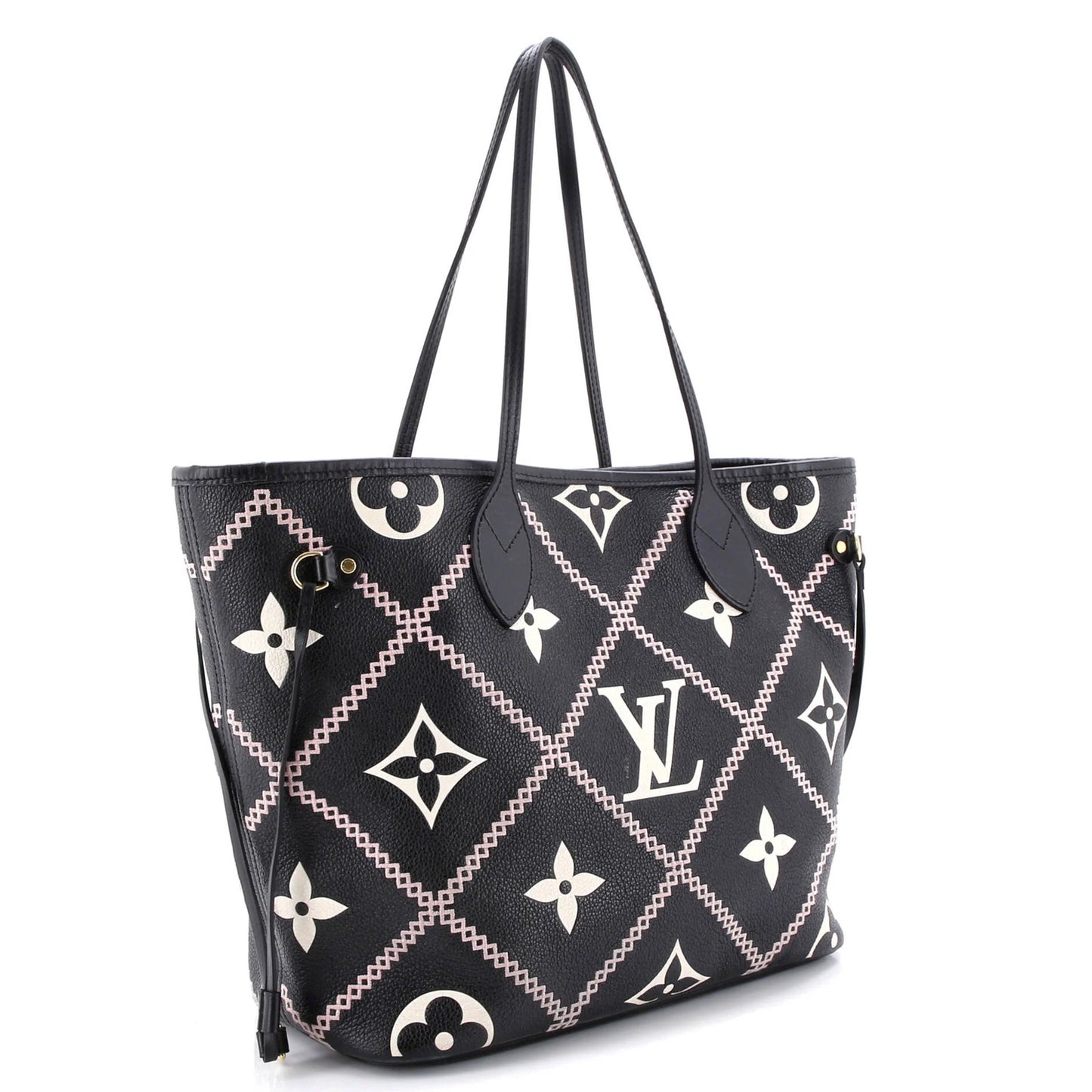 Louis Vuitton Neverfull Nm Tote Monogram Empreinte Giant Broderies Mm