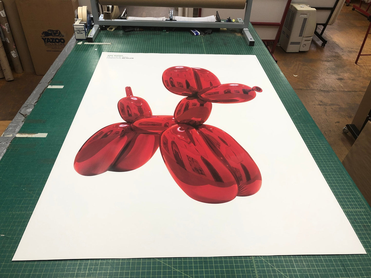 Jeff Koons (After) Balloon Dog (Red), 50.25" x 35.25", 2012 Pop Art Poster