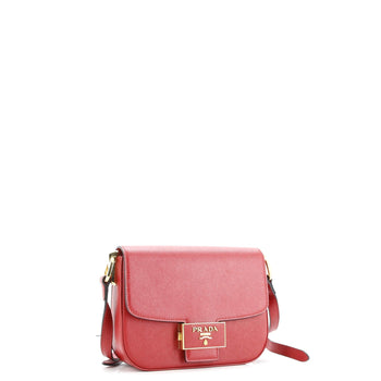 Prada Embleme Flap Bag Saffiano Leather Small