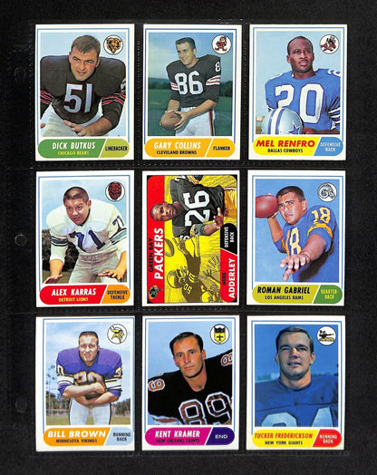 1968 Topps Football Card Complete Set (1-219)
