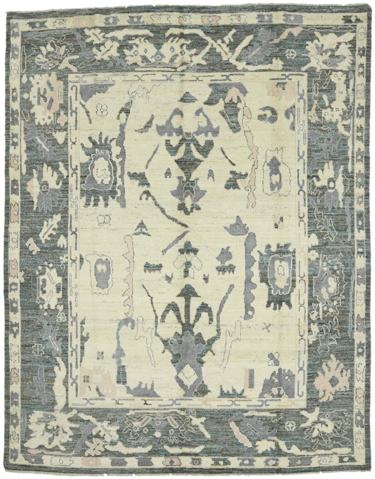8X10 Ft Oushak Peshawar Oriental Rug Floral