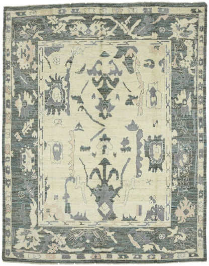 8X10 Ft Oushak Peshawar Oriental Rug Floral