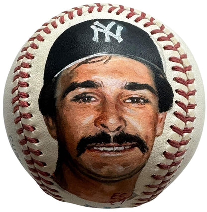Don Mattingly Autographed Official American League Hand Painted Baseball (Jsa)