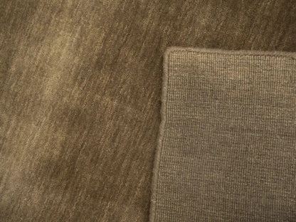 Solid Brown Hand-Loomed 8X8 Gabbeh Wool Rug