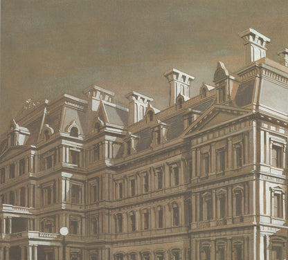 Richard Haas The Old Executive Office Building Signed " Offset Lithogr