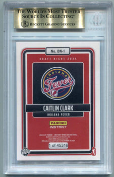 Caitlin Clark 2024 Panini Instant Wnba Draft Night Rc #Dn-1 Bgs Graded 9.5