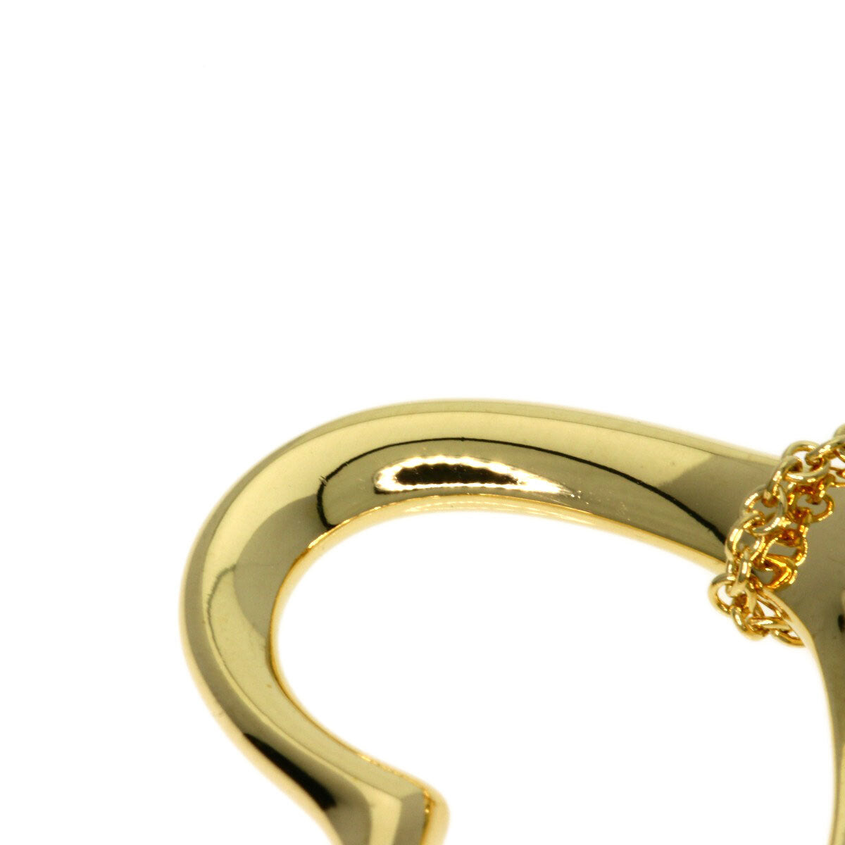 Tiffany&Co. Necklace Open Heart K18 Yellow Gold
