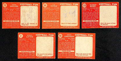 1958 Topps Football Card Complete Set (1-132)