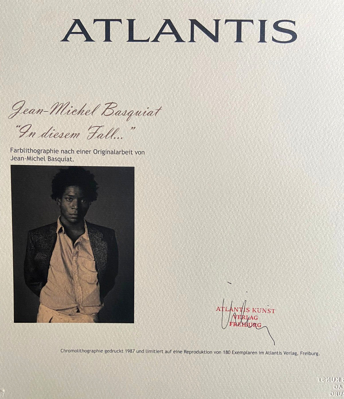 Jean-Michel Basquiat Lithograph C.O.A. Signed Numbered In Pencil