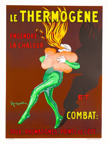 Original French Lithograph 2028 Le Cappiello Thermogene