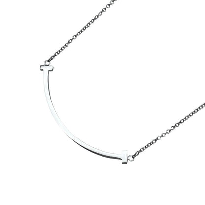 Tiffany & Co. T Smile Small Necklace K18Wg
