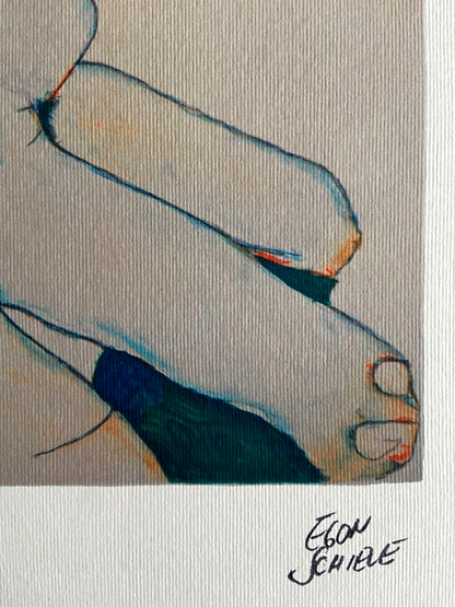 Egon Schiele Lithograph Coa Signed In Pen Numbered By Hand In Pencil