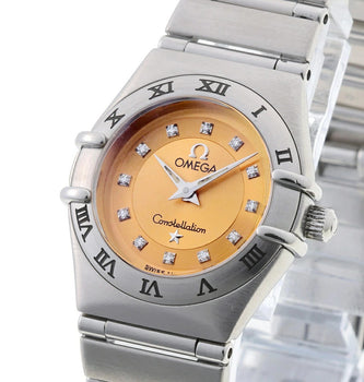 Omega Constellation Cindy Crawford 1564.65 12P Diamond Pink Quartz