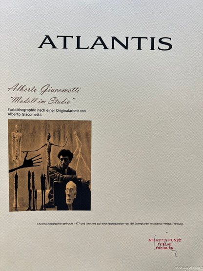 Alberto Giacometti Lithograph Coa -Original Numbered By Hand Signed