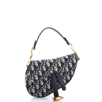 Christian Dior Saddle Handbag Oblique Canvas Mini