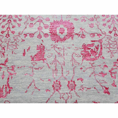8'10"X11'3" Beige Zoroastrian Tebraz Design Wool And Silk Handknotted Rug
