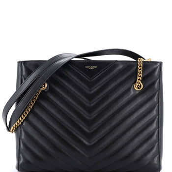 Saint Laurent Tribeca Shopping Tote Matelasse Chevron Leather Medium
