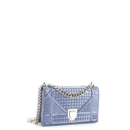 Christian Dior Diorama Flap Bag Cannage Embossed Calfskin Mini