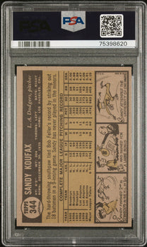 Sandy Koufax 1961 Topps Card #344 (Psa 6)