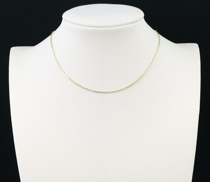 Mikimoto Cable Chain Necklace 40Cm 18K 750 Yellow Gold