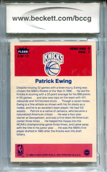Patrick Ewing 1986-87 Fleer Stickers #6 Bccg