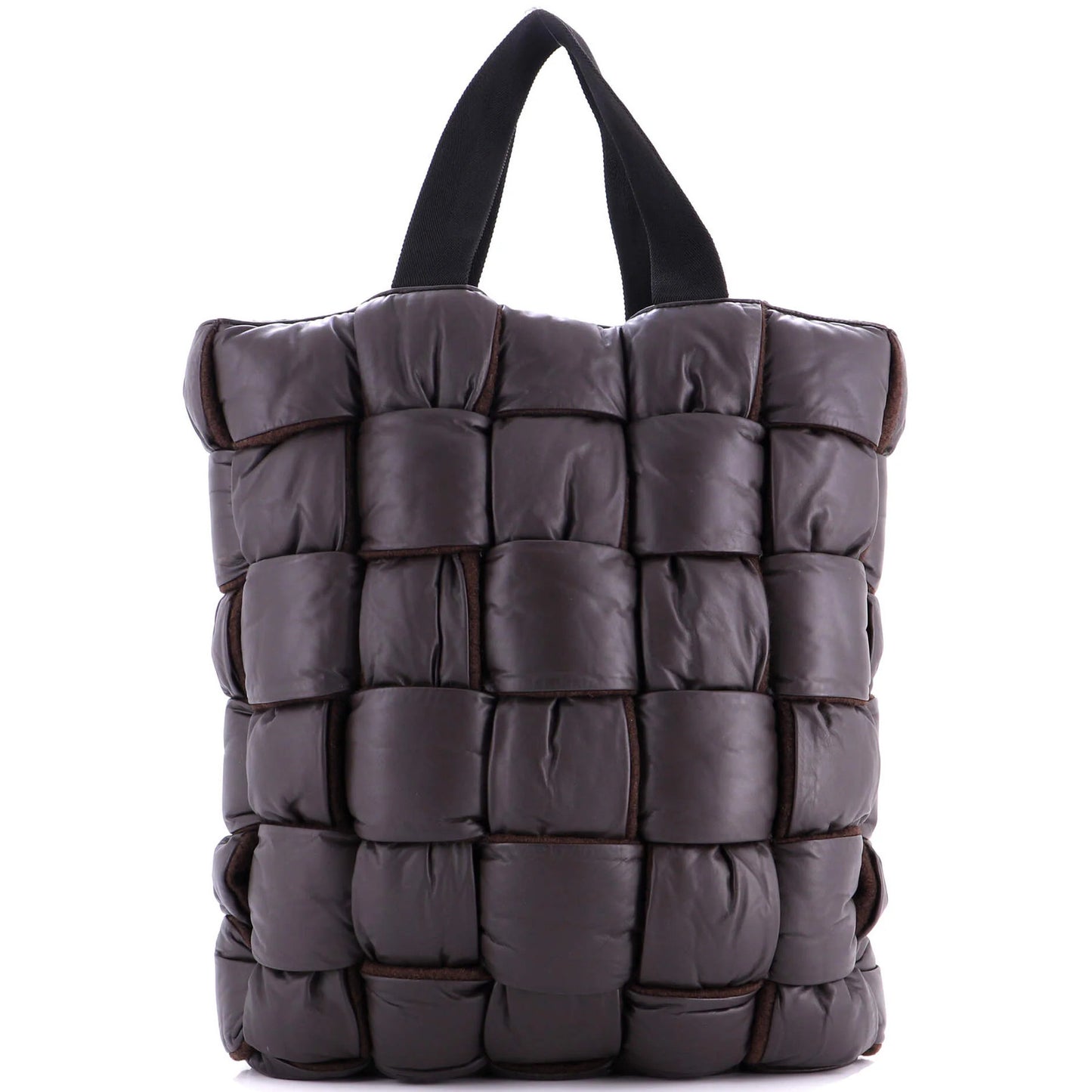Bottega Veneta Padded Tote Maxi Intrecciato Leather With Wool Large