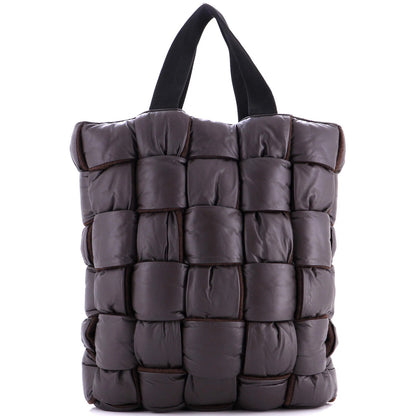 Bottega Veneta Padded Tote Maxi Intrecciato Leather With Wool Large