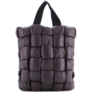 Bottega Veneta Padded Tote Maxi Intrecciato Leather With Wool Large