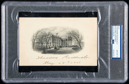 Theodore Teddy Roosevelt Signed/Auto 4"X6.25"