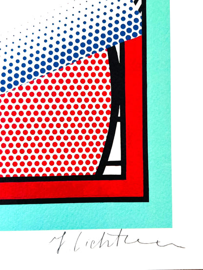 Roy Lichtenstein Lithograph Coa Signed In Pen Numbered In Pencil