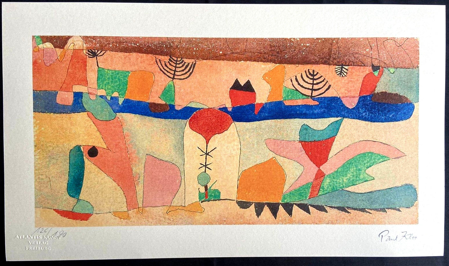 Paul Klee Lithograph Coa Signed And Stamped Numbered 180 Ex Certified