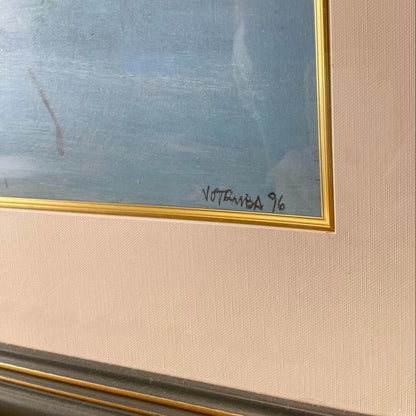 Jiri Votruba (Czech) 1996 Signed Original Painting Oil On Hardboard Framed