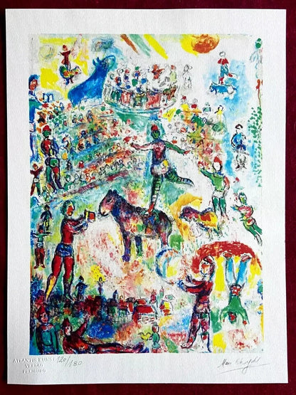 Marc Chagall Lithograph Coa Signed Hand Numbered Limited ,