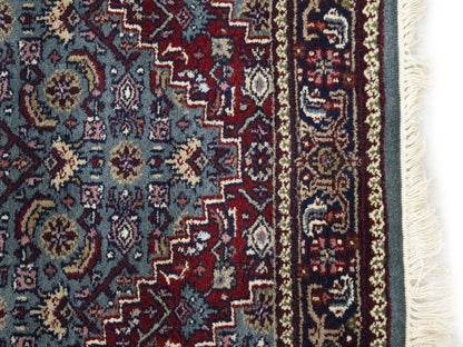 Hand-Knotted Indo-Bidjar Oriental Runner Rug Wool