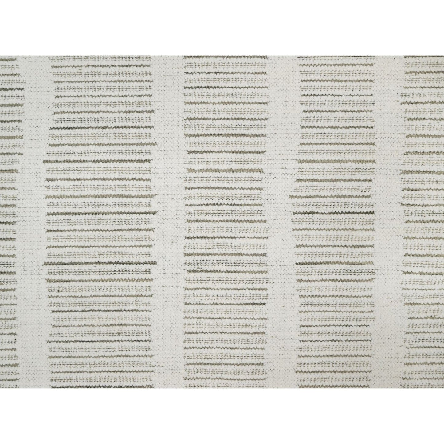 7'9"X7'9" Ivory Natural Wool Round Rug Hand Woven Flat Weave With Pile