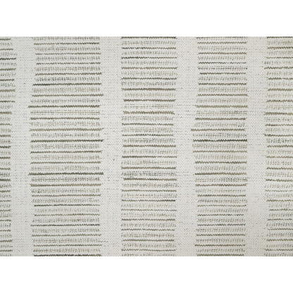 7'9"X7'9" Ivory Natural Wool Round Rug Hand Woven Flat Weave With Pile