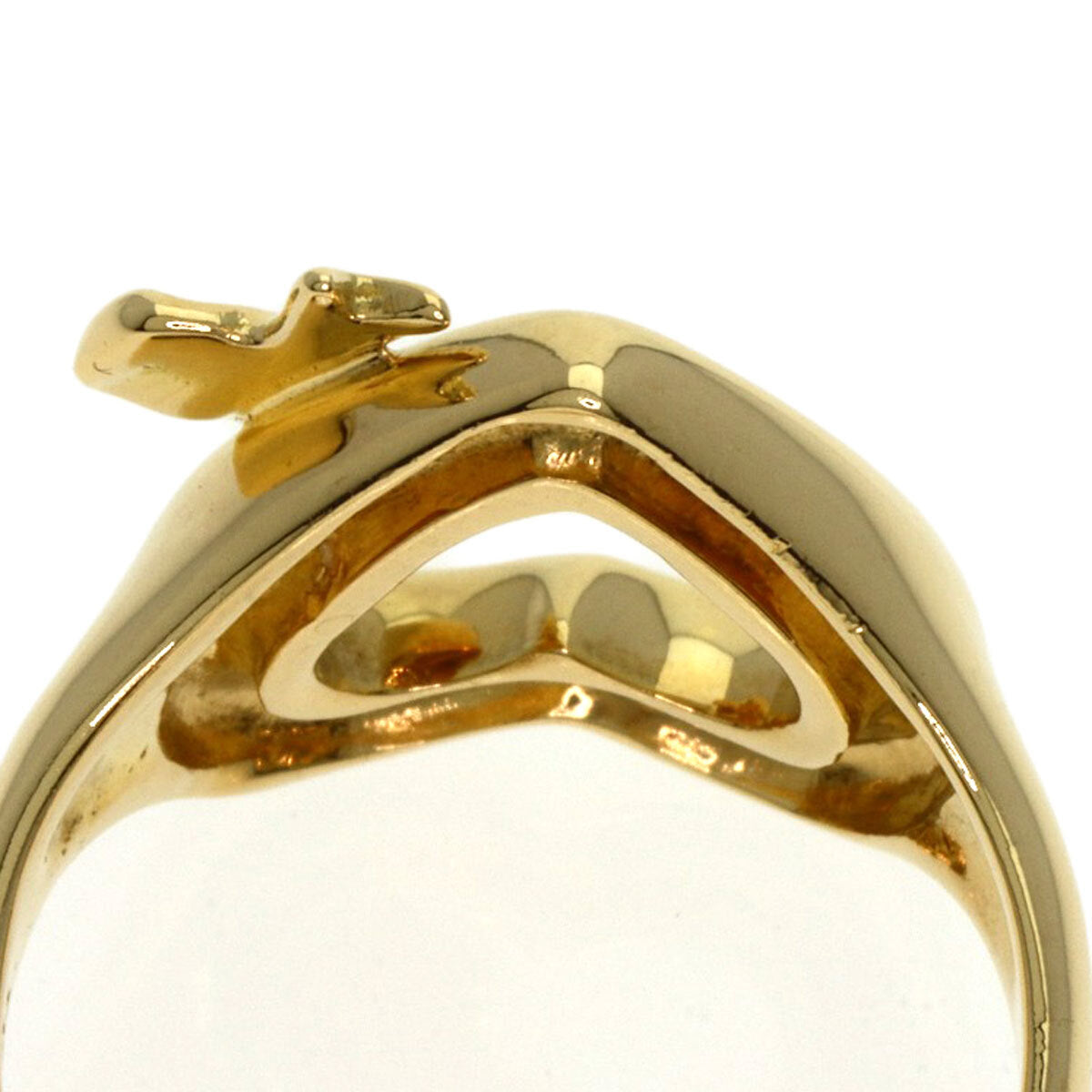 Tiffany&Co.   Ring Ribbon Heart K18 Yellow Gold