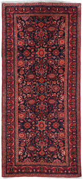 Handmade Vintage Rug Classic 5X11 Ft Floral